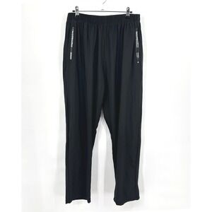 Black Athletic Jogger Pants 2XL Zip Pockets Stretch Gorpcore Active‎